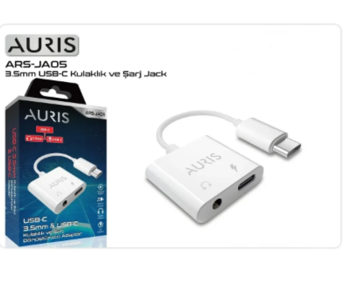 Auris JA05 Usb-C & 3.5mm Type-C Jack - Yüksek Kaliteli Ses Aktarımı için Pratik Çözüm