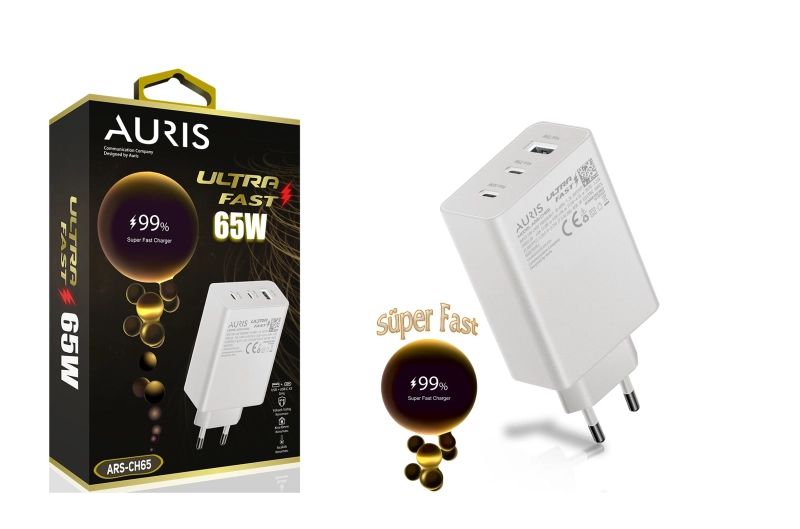 #CH65 - Auris CH65 USB‑C 65 W Şarj Kafası (CH65)