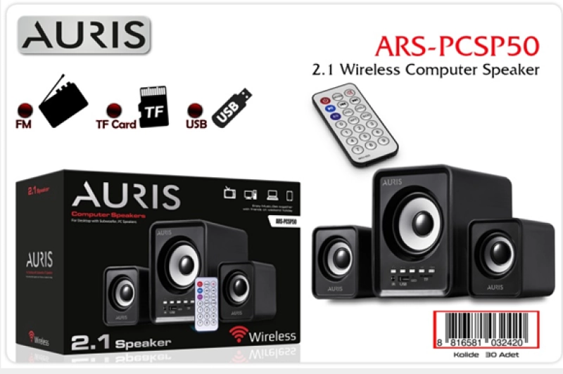 #PCSP50 - Auris 2+1 Kumandalı Wireless Bilgisayar Speaker